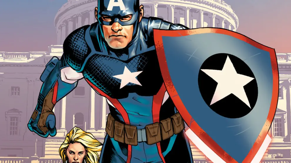 Capitán América, dibujado por el zaragozano Jesús Saiz.