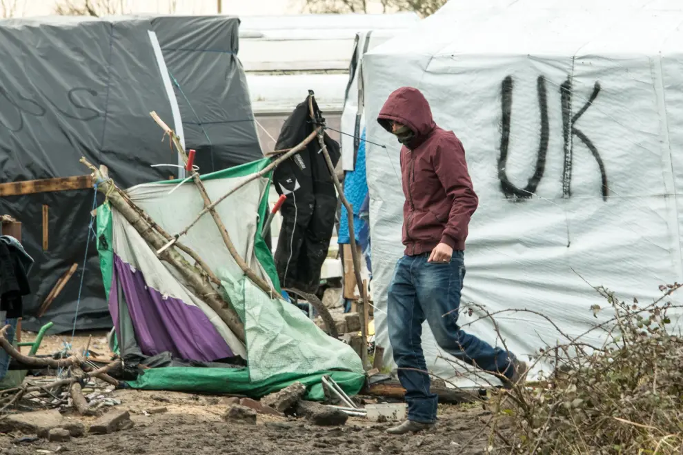 Desalojo del campo de refugiados de Calais