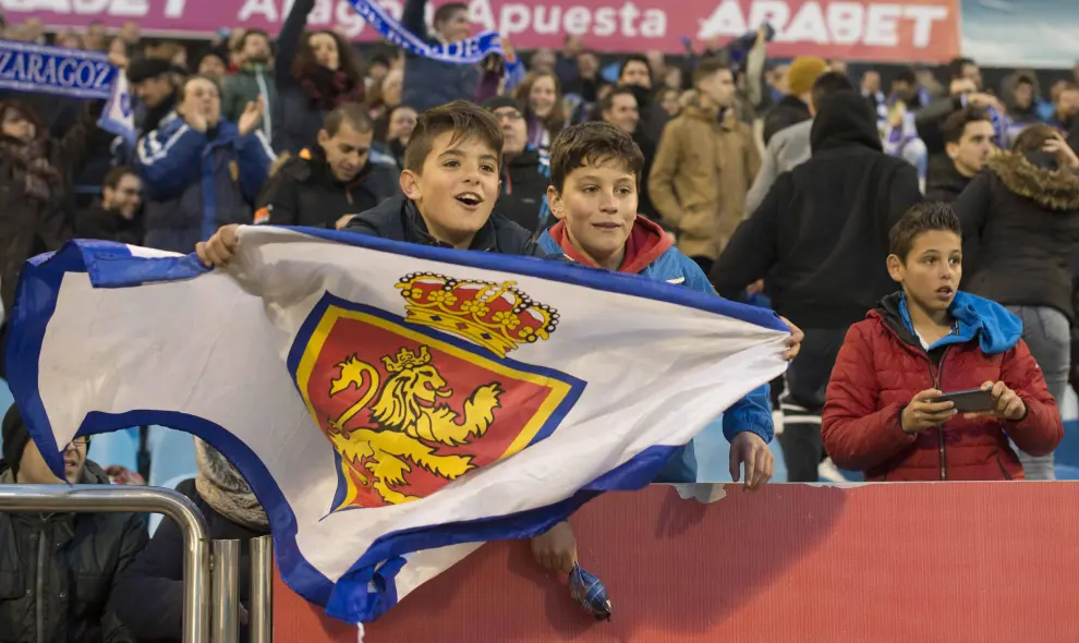 La afición del Real Zaragoza, en La Romareda