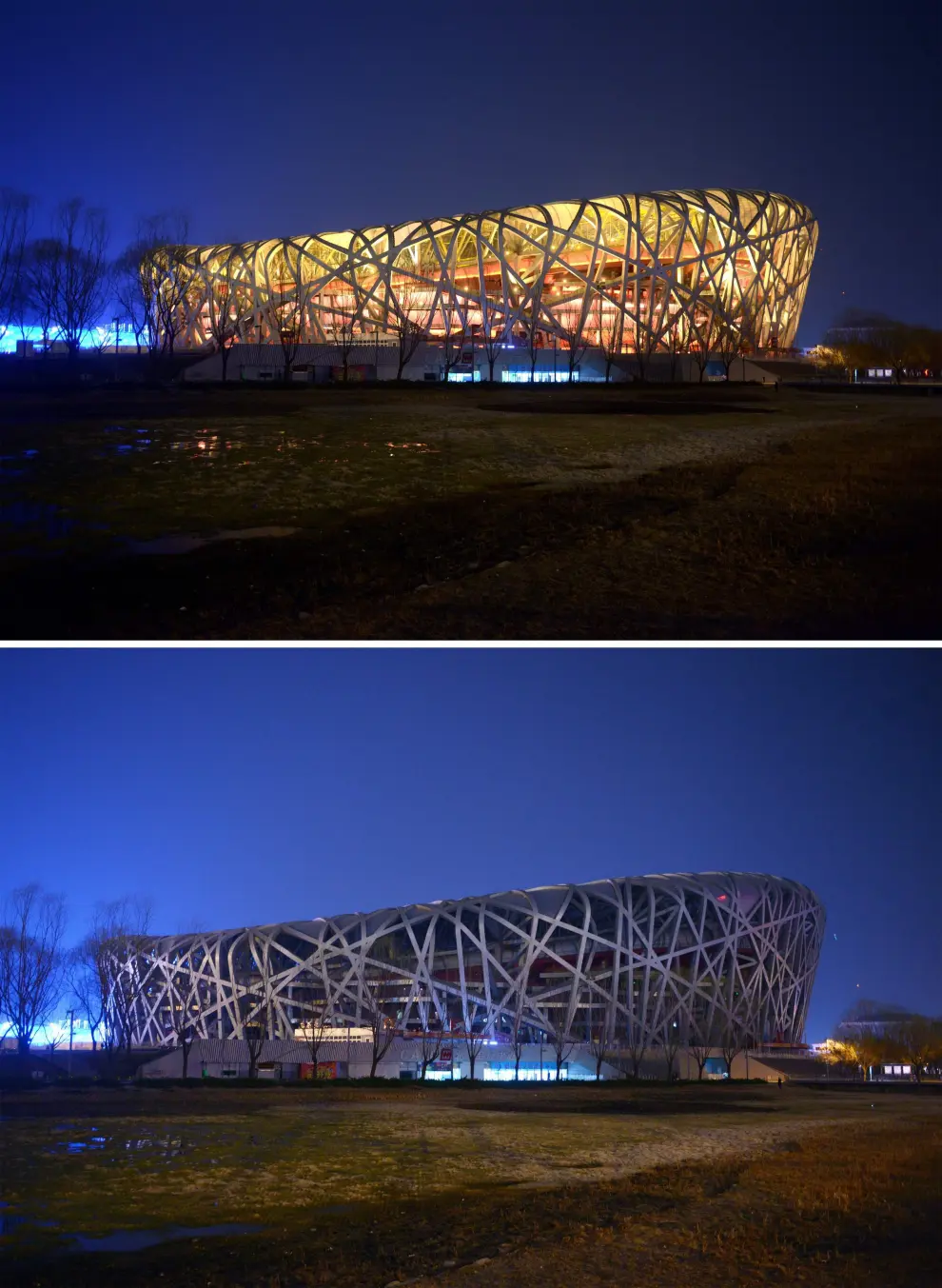 En China, también se oscurece el estadio de Pekín