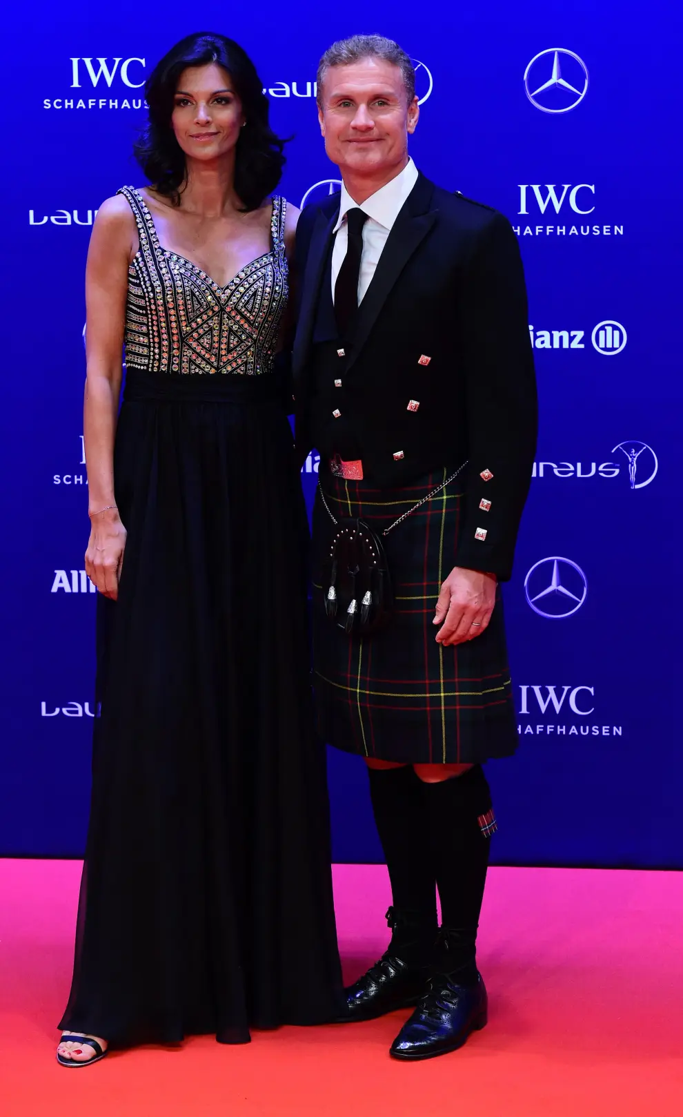 David Coulthard y su mujer Karen Minier.