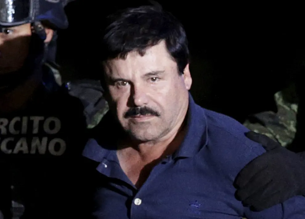 'El Chapo' Guzmán, en una imagen de archivo durante su traslado de prisión.