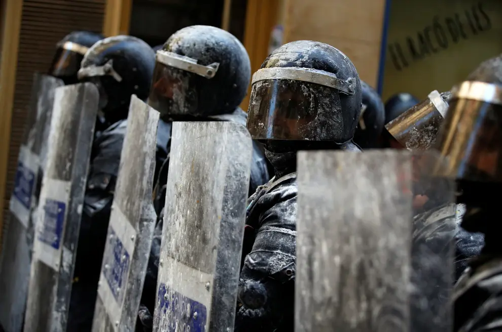 Disturbios este domingo en el barrio barcelonés de Gràcia