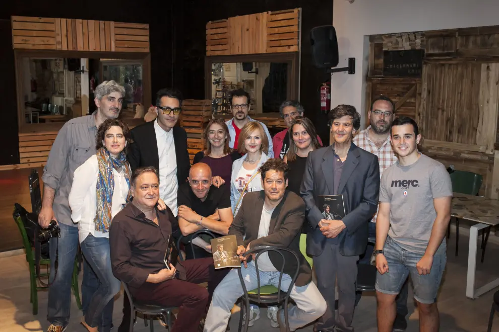 Algunos de los asistentes a la presentación en Zaragoza del libro ´Jorge Sanz, un actor superdotado`. Aránzazu Navarro