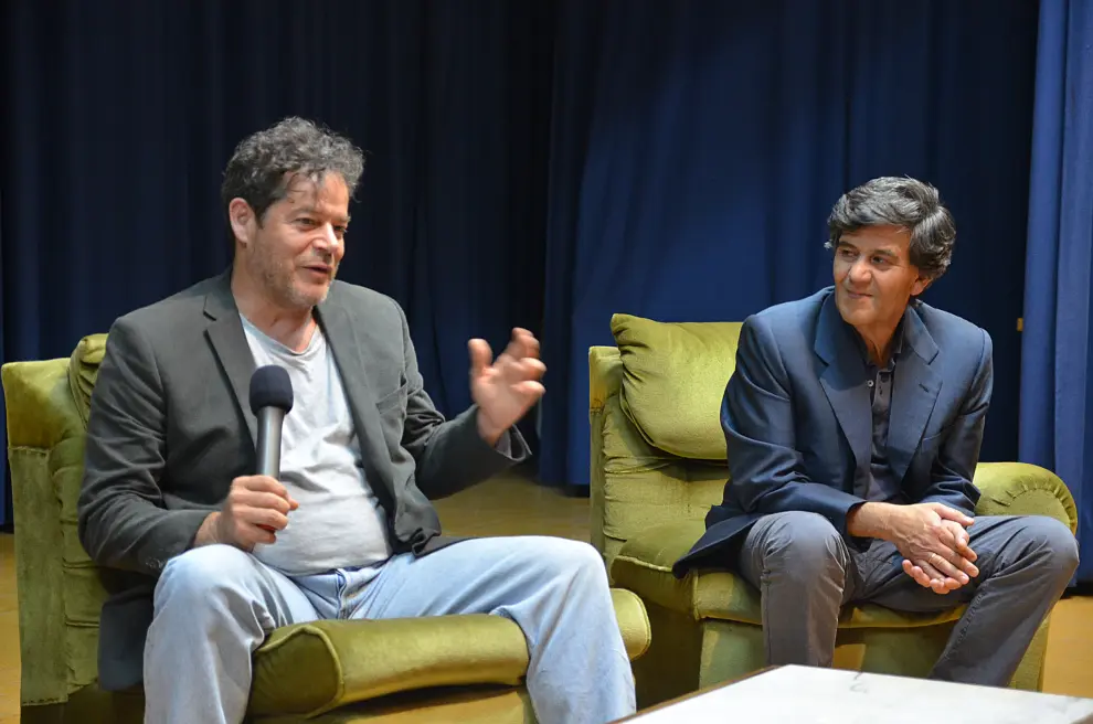Jorge Sanz, acompañado de Mariano Gistaín, ofreció muchas anécdotas sobre su trayectoria cinematográfica. Alejandro Toquero