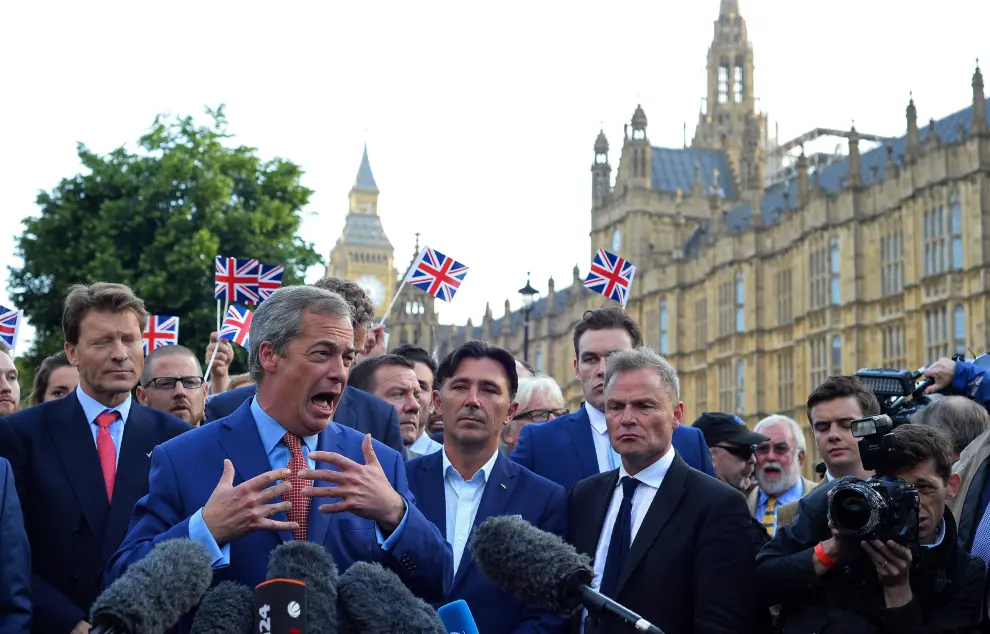 El líder del UKIP, Nigel Farage, este viernes