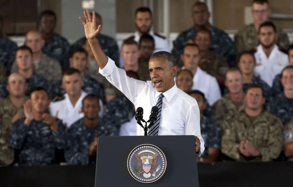 Obama se despide de España en la base naval de Rota