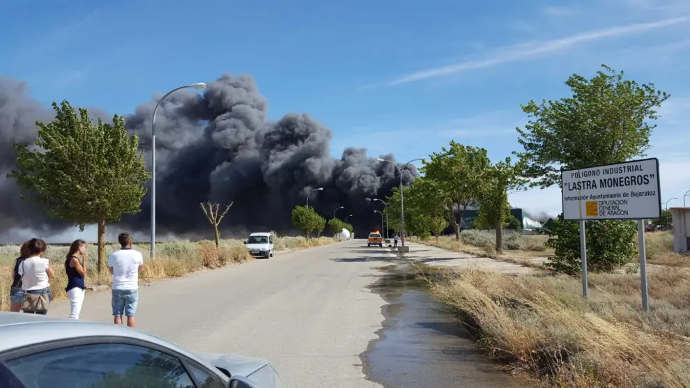 Incendio en una fábrica de Bujaraloz