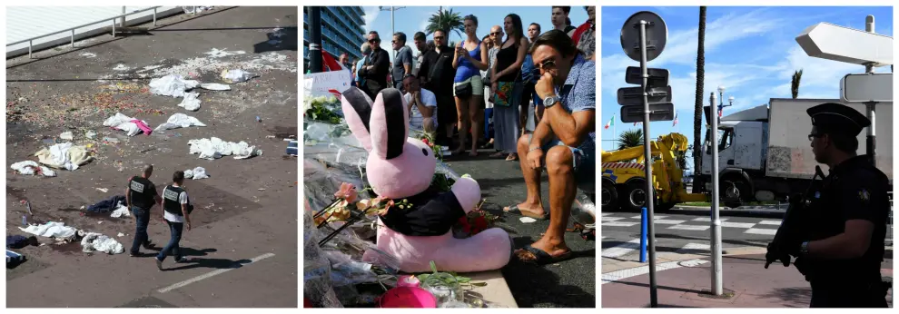 Imágenes posteriores al atentado en Niza