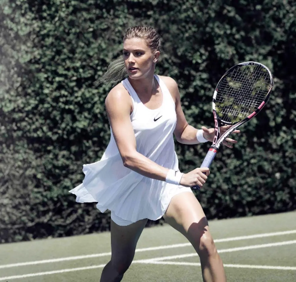 La tenista canadiense Genie Bouchard presumió del vestido de Nike en las redes sociales