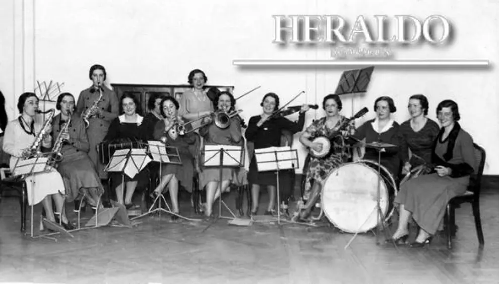 Orquesta femenina aragonesa en la década de los años 20.