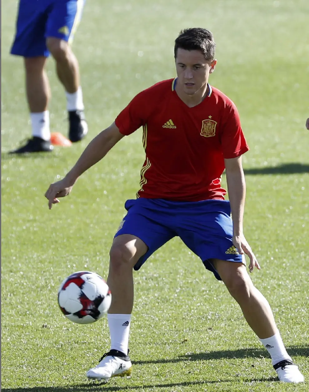 Ander Herrera entrena con la selección española