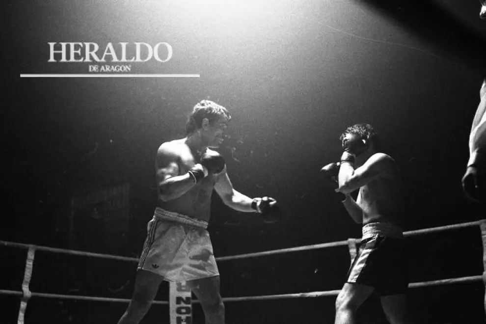 Combate de boxeo de Perico Fernández en 1978 en Zaragoza.