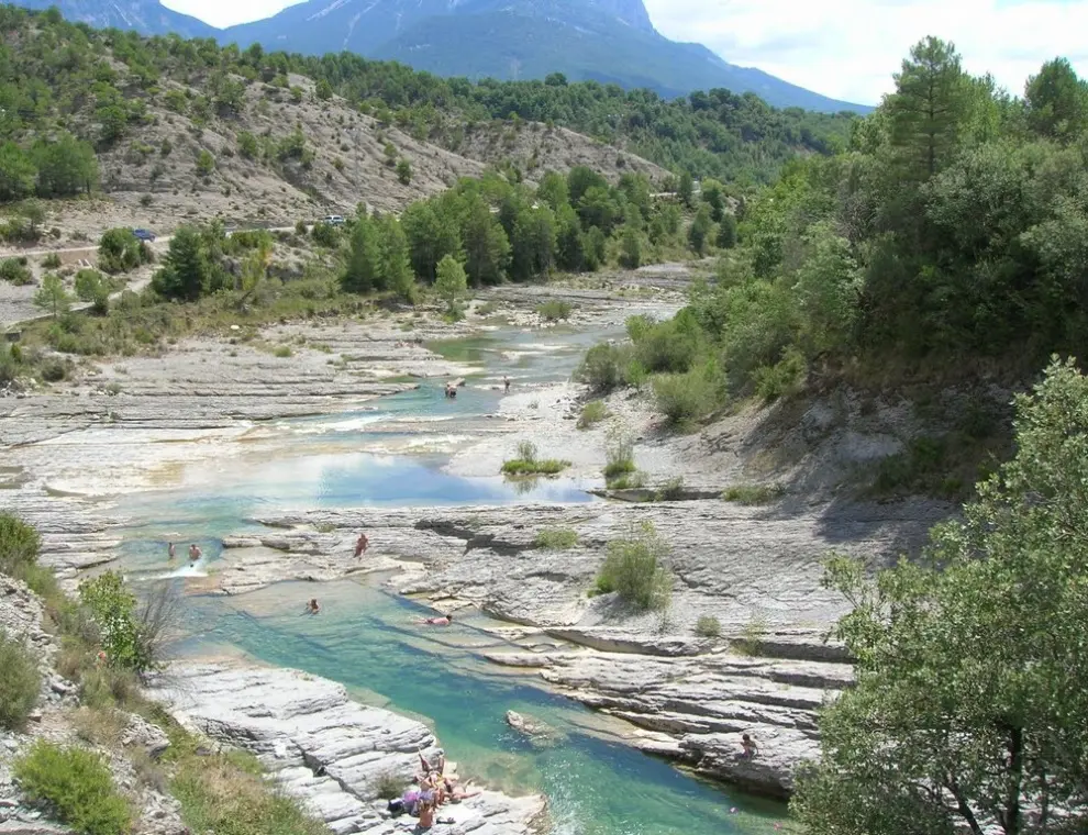 Río Bellós en la comarca de Sobrarbe.