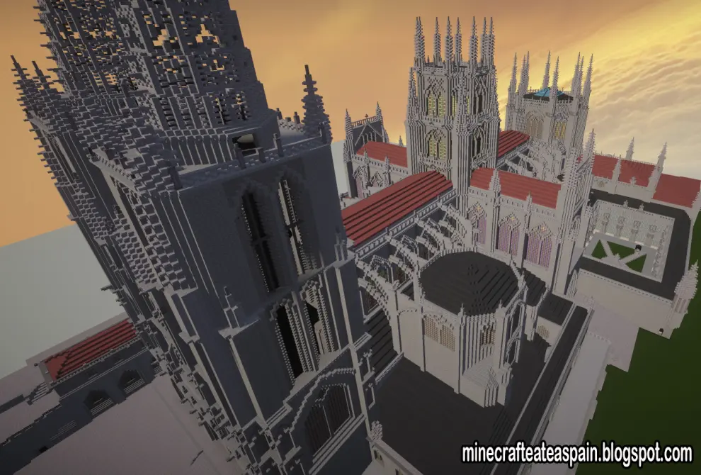De la catedral de Burgos al palacio de La Aljafería... en Minecraft