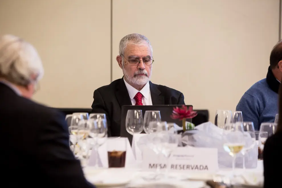 El viceministro Benjamín Liberoff, durante la comida de presentación en el hotel Reino de Aragón.