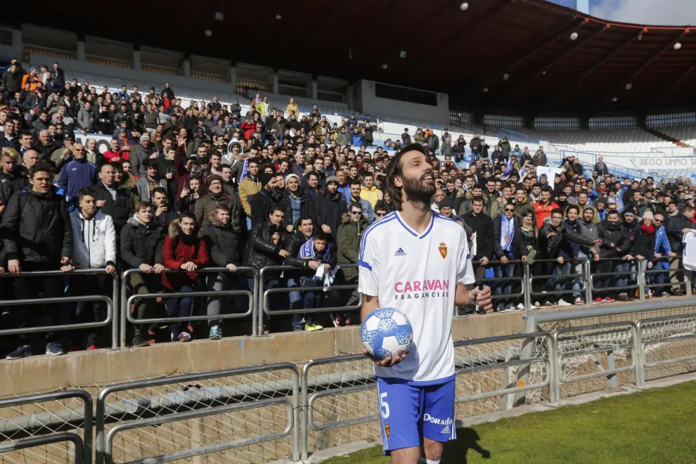Presentación de Samaras como jugador del Zaragoza.