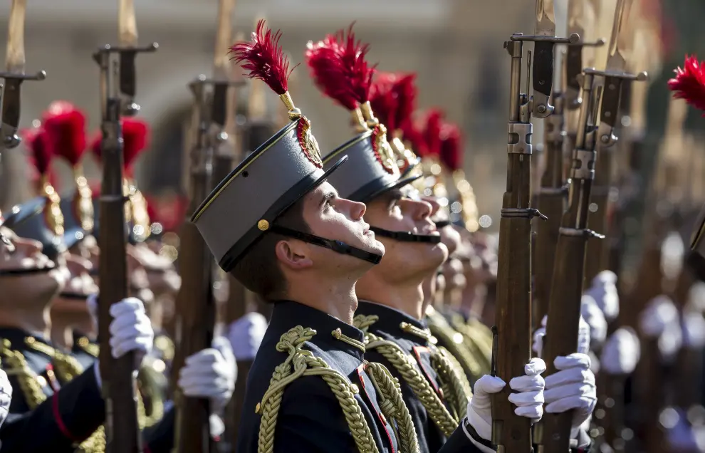 Desfile en la Academia General Militar de Zaragoza.