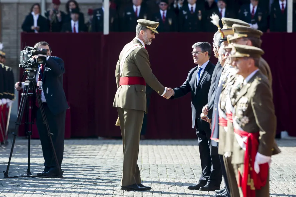 El Rey preside los actos del aniversario de la Academia General Militar.
