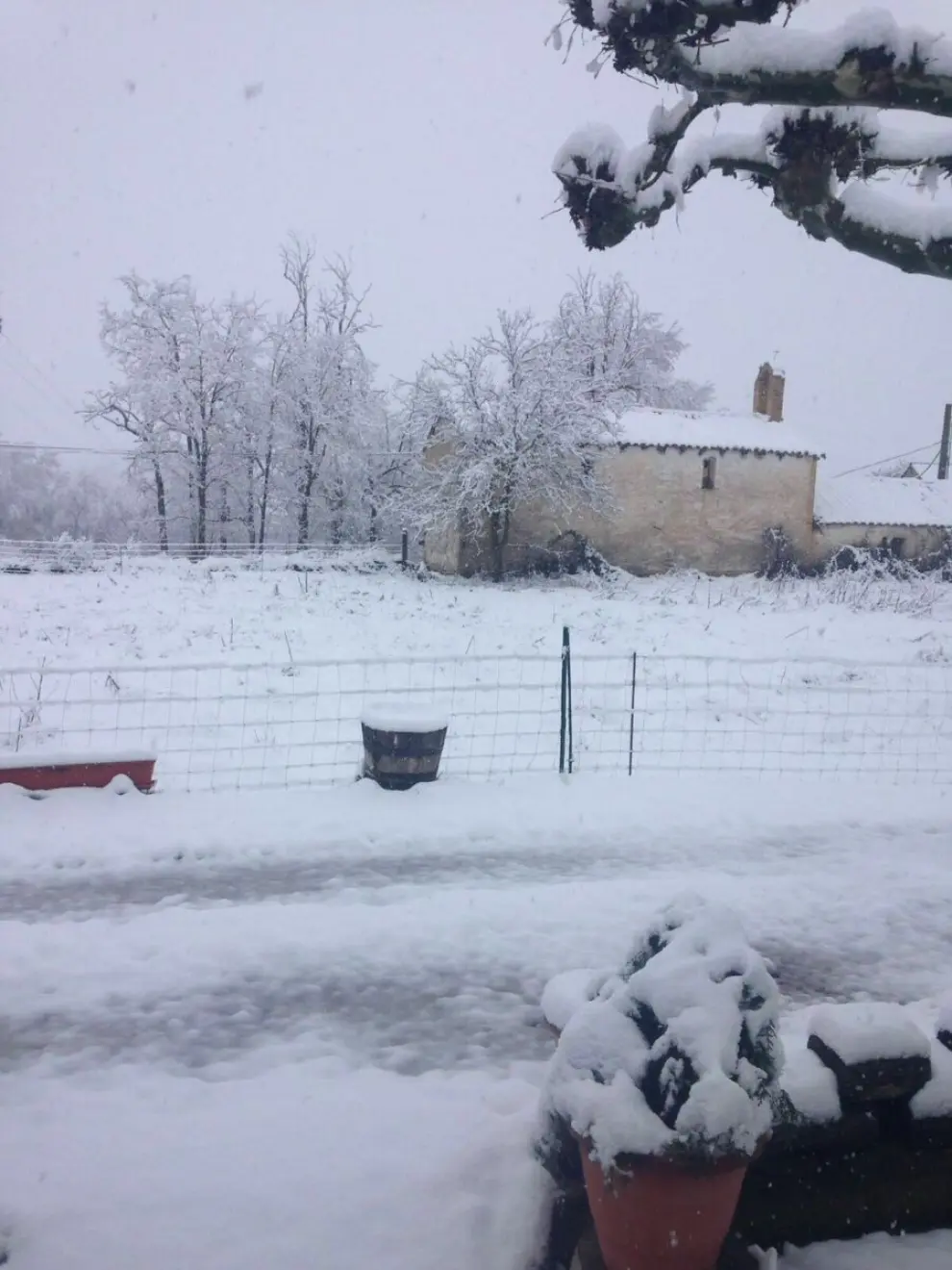 Nieve en Caldearenas.