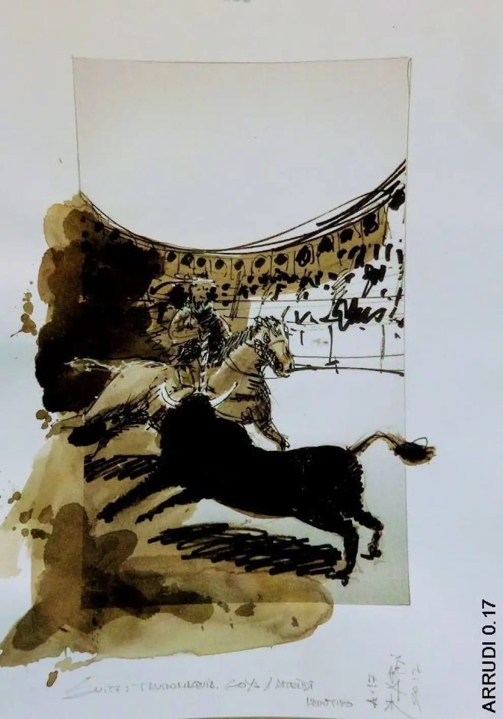 Pinturas de Miguel Ángel Arrudi inspiradas en las tauromaquias de Goya
