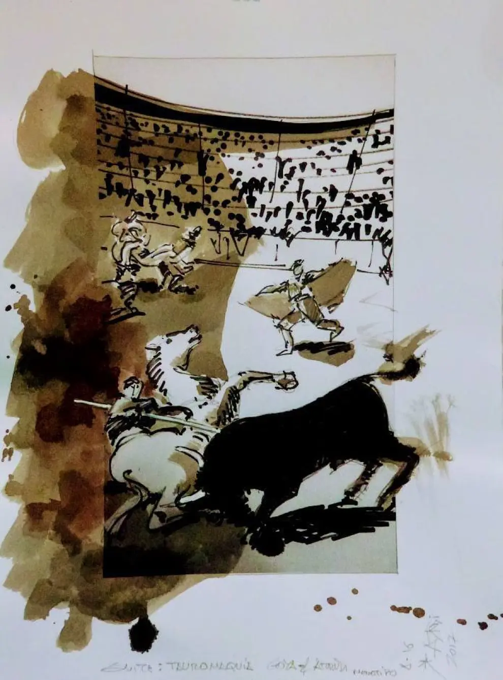 Pinturas de Miguel Ángel Arrudi inspiradas en las tauromaquias de Goya