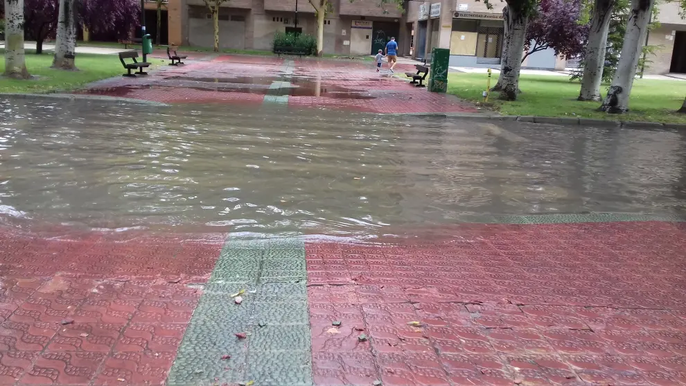Calles inundadas en el Actur