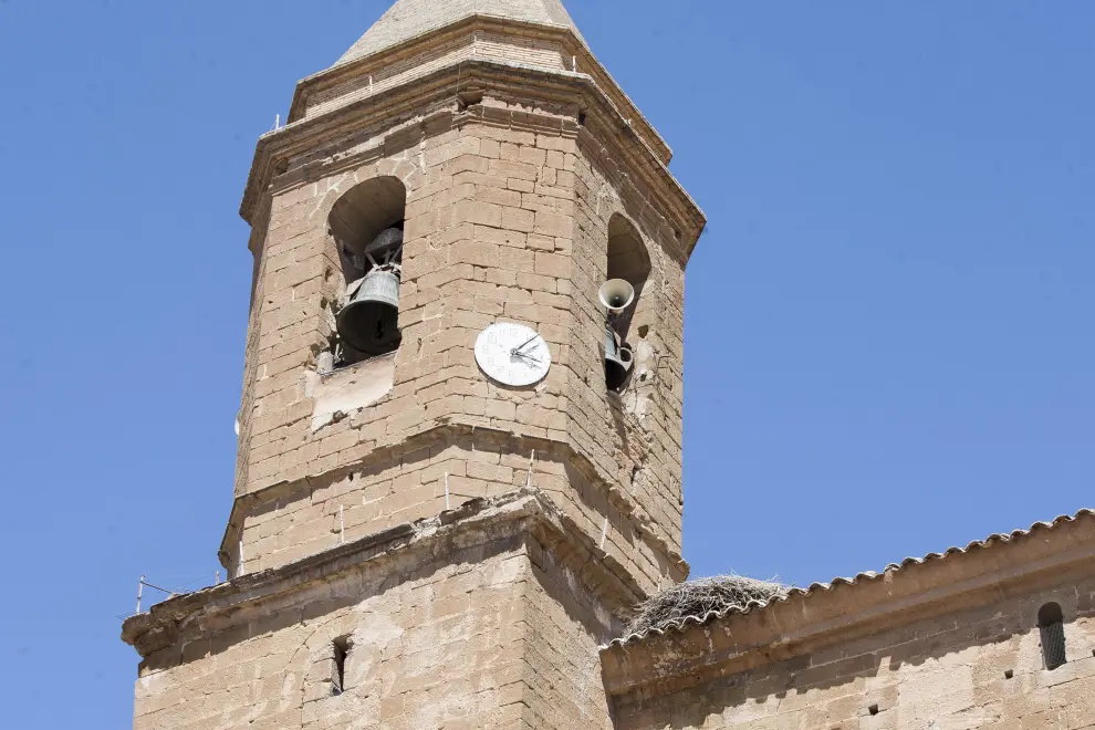Torre de la iglesia de Santiago el Mayor en Grañén