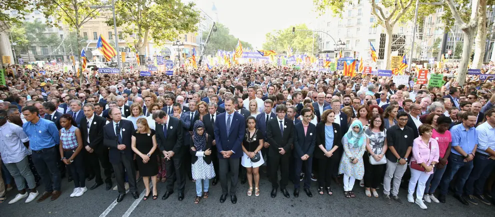 Manifestación en Barcelona contra el terrorismo