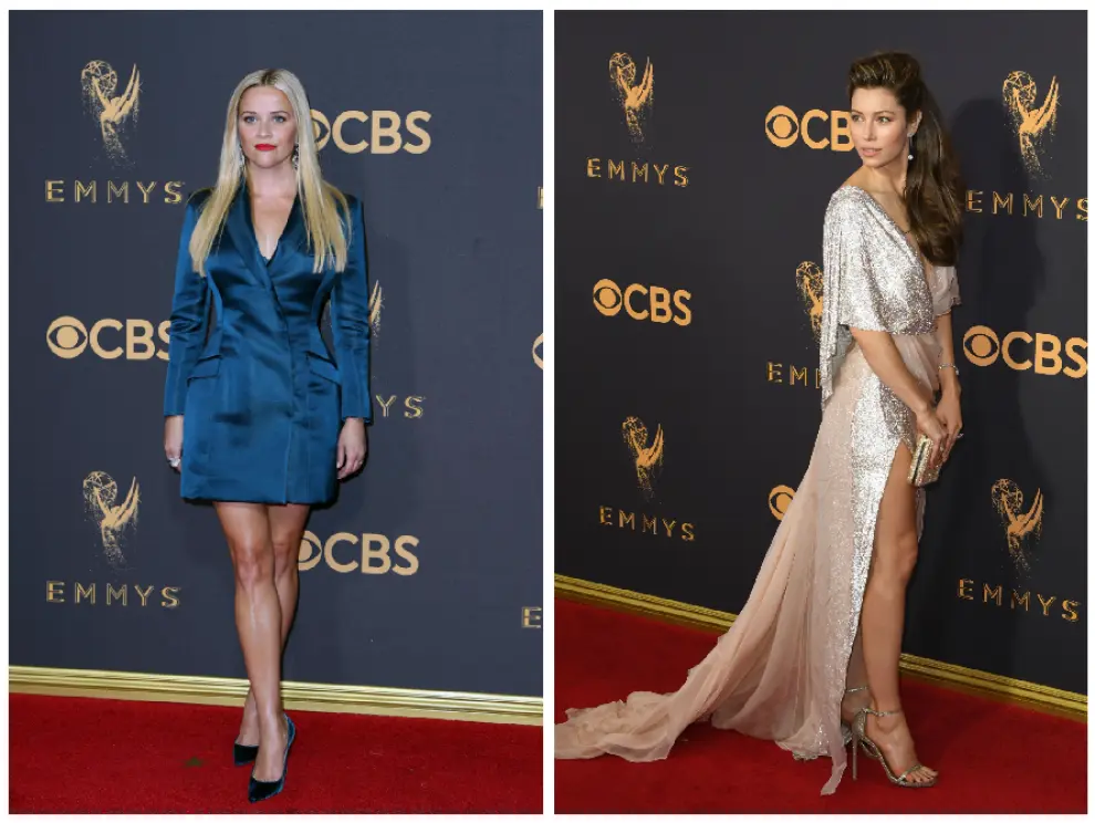 Las estrellas iluminan la alfombra roja de los Emmy con coloridas propuestas