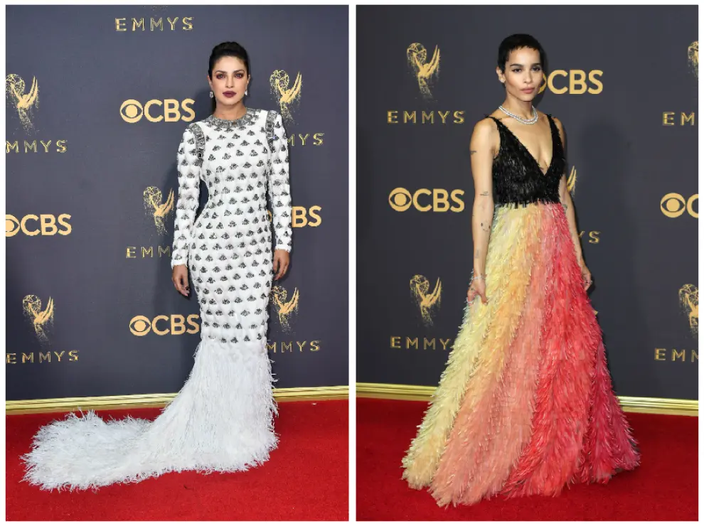 Las estrellas iluminan la alfombra roja de los Emmy con coloridas propuestas