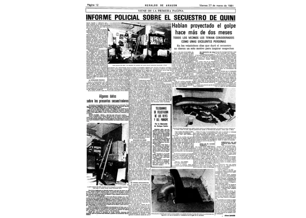 Artículo publicado en HERALDO el 27 de marzo de 1981 sobre la información proporcionada por la Policía Nacional en rueda de prensa