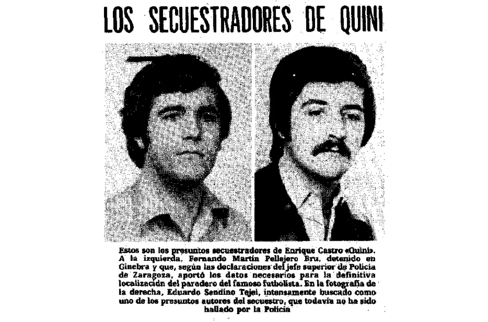 Imagen de dos de los secuestradores de Quini publicada en la portada de HERALDO el 28 de marzo de 1981