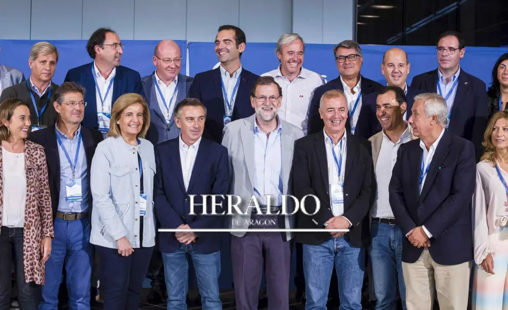 Celebración de la XXIII Cumbre Intermunicipal del PP en el Palacio de Congresos de Zaragoza el 9 de septiembre, con el presidente del Gobierno Mariano Rajoy y miembros del PP nacional y aragonés.