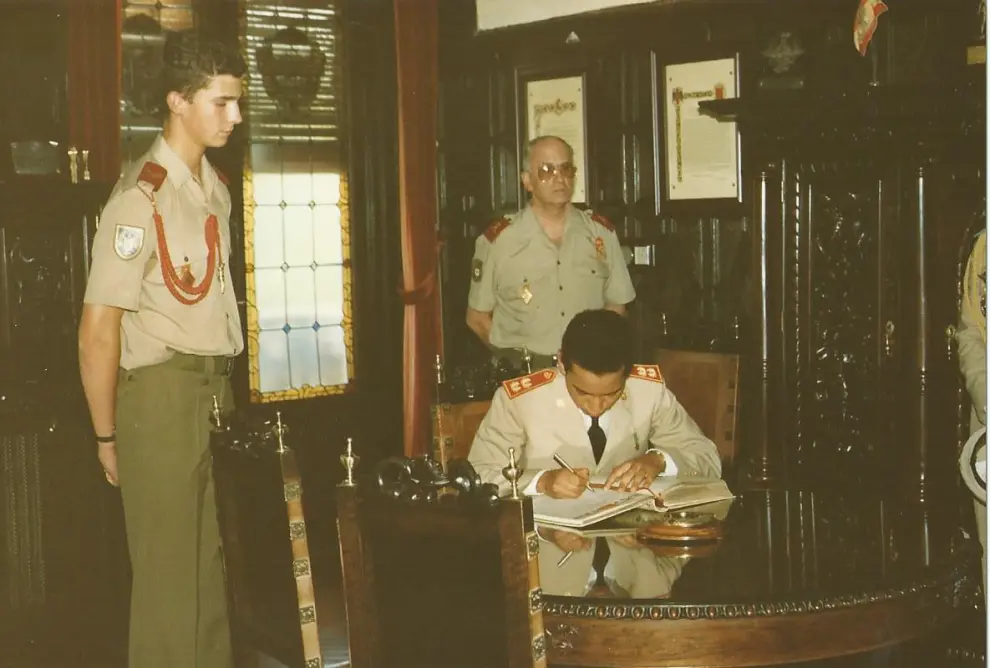 Visita del príncipe Mohamed de Marruecos a la Academia el 27 de junio de 1986.