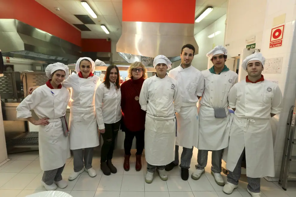 Jornadas gastronómicas 'La cocina en la Corona de Aragón' en la Escuela de Hostelería San Lorenzo de Huesca.
