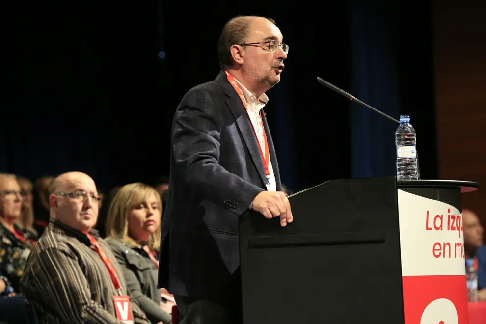 Lambán en el congreso provincial del PSOE en Zaragoza