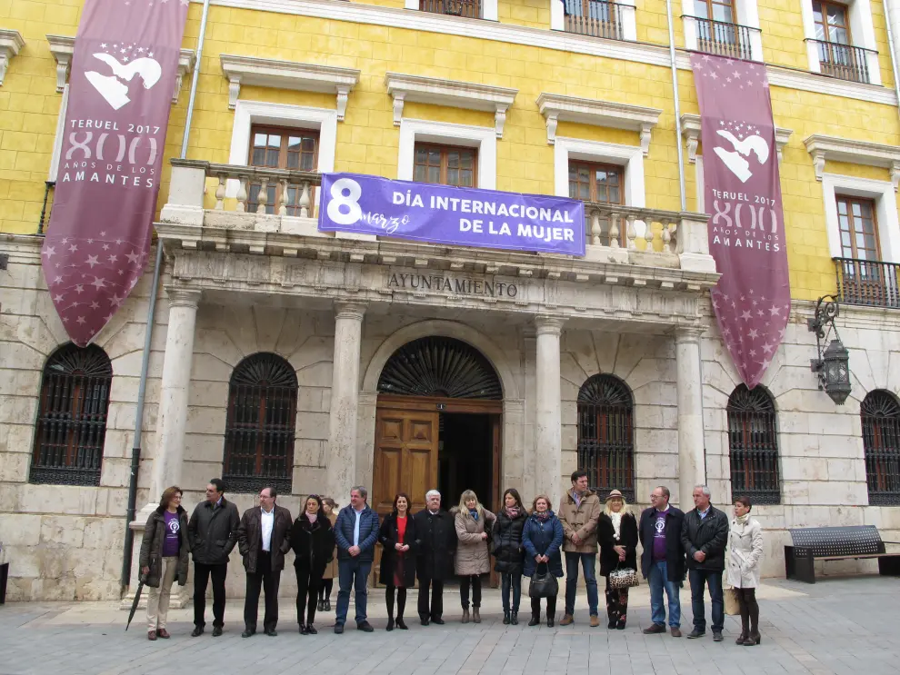 Huelga feminista del 8M en Teruel.