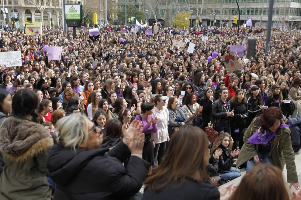 Huelga feminista del 8M en Aragón