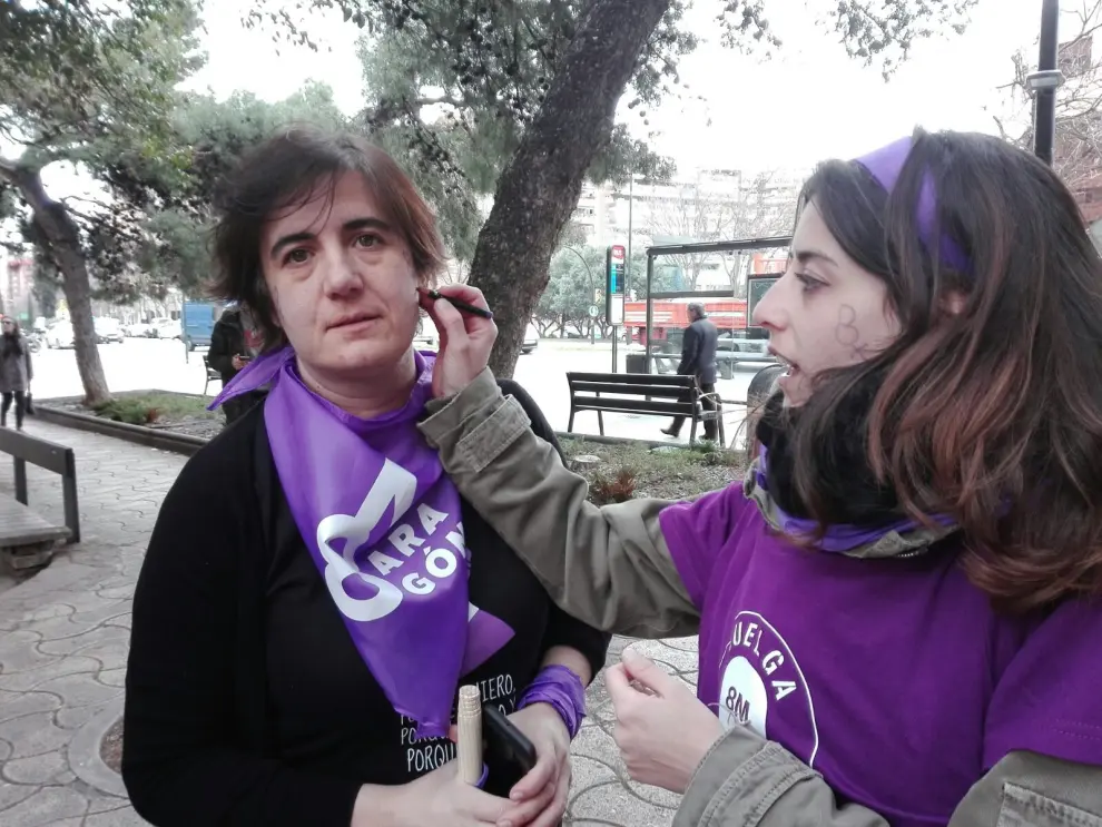 Huelga feminista del 8M en Zaragoza