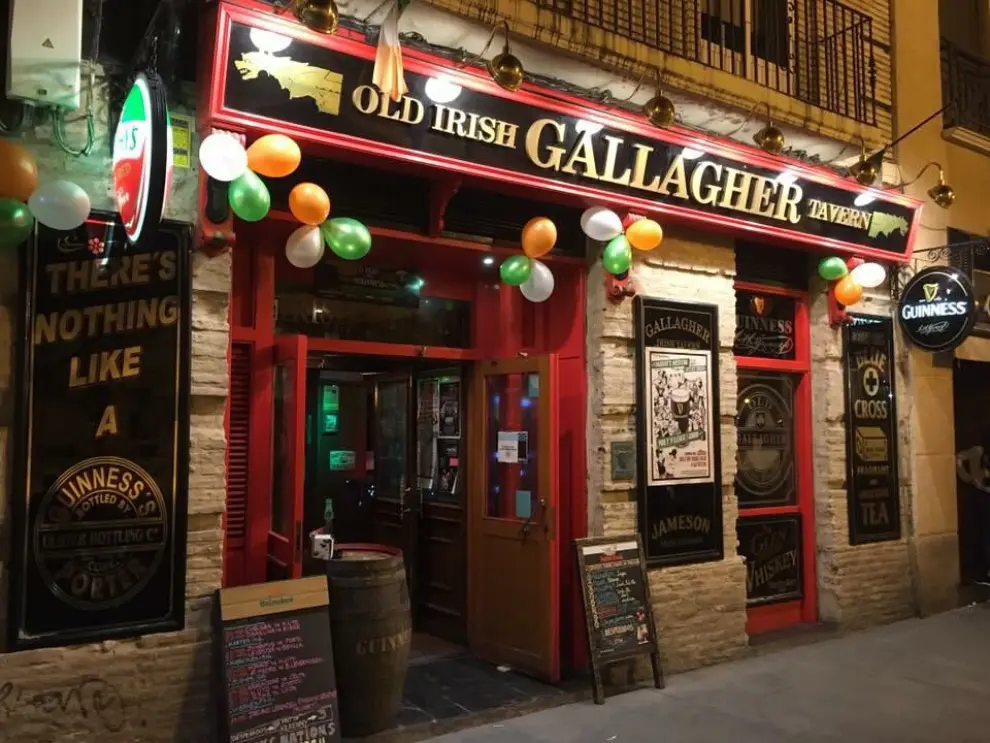 Celebración de San Patricio en el Gallagher Irish Tavern de Zaragoza.