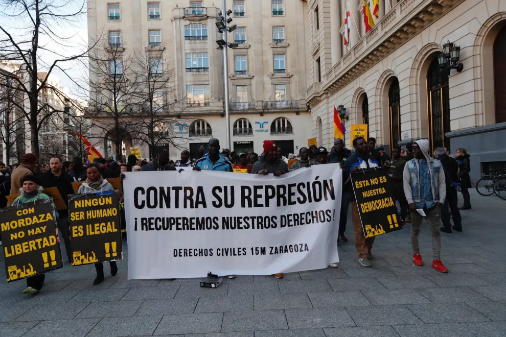 Manifestación por la libertad de expresión en Zaragoza