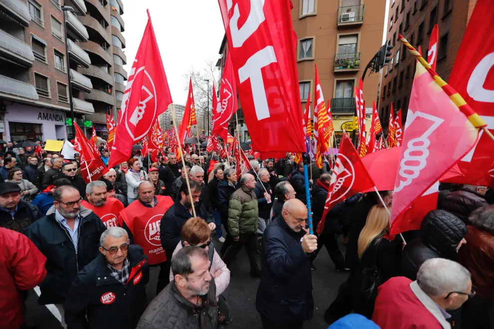 Manifestación de pensionistas en Zaragoza