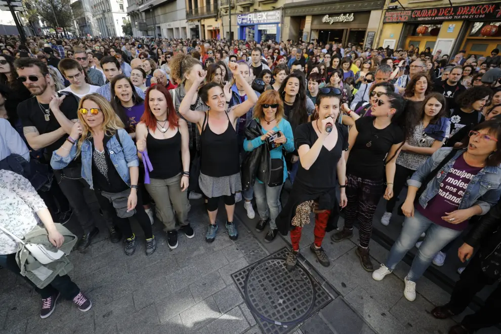 Concentración en Zaragoza por la sentencia de La Manada