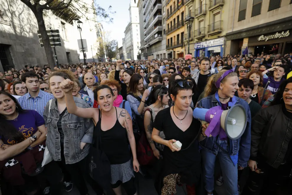 Concentración en Zaragoza por la sentencia de La Manada