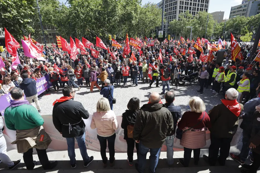 Manifestación del Día del Trabajador en Zaragoza