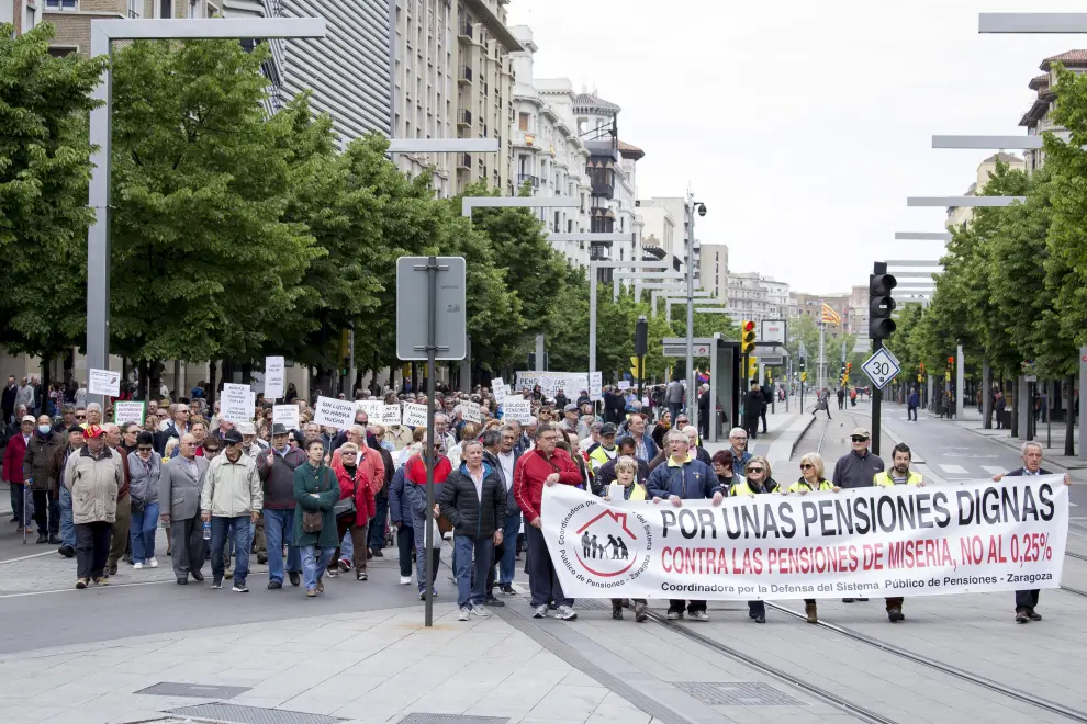 Nueva protesta Zaragoza "contra las pensiones de miseria"
