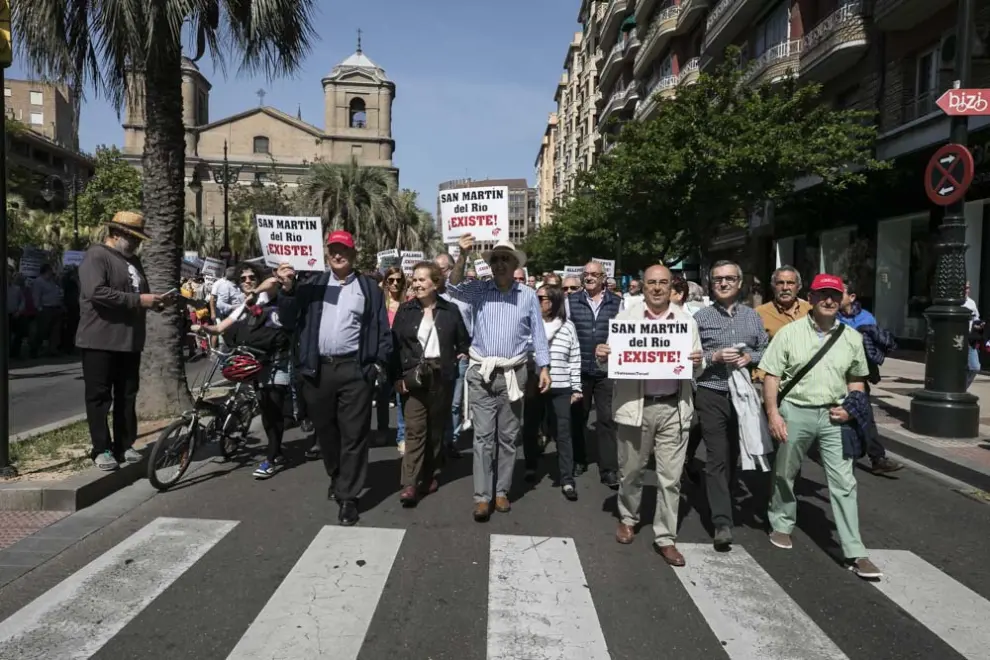 Manifestación de Teruel Existe en las calles de Zaragoza