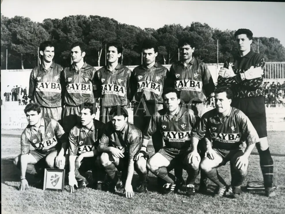 Once inicial de la SD Huesca en un partido de la temporada 91-92 | Fernando Paules