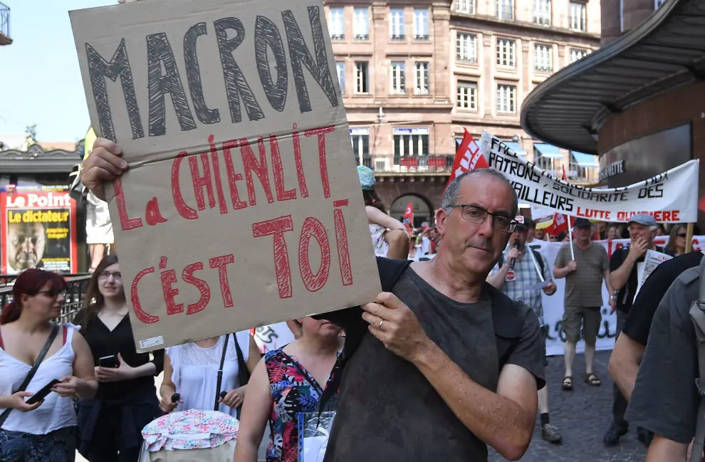 Protesta contra Macron